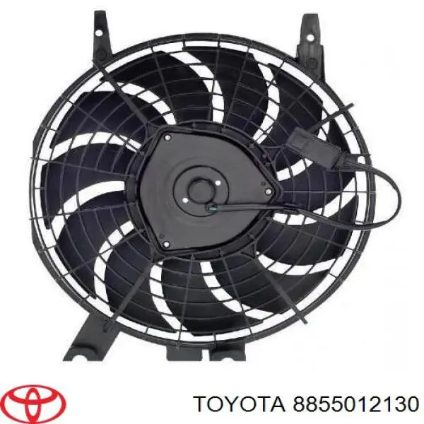 8855012130 Toyota difusor de radiador, aire acondicionado, completo con motor y rodete