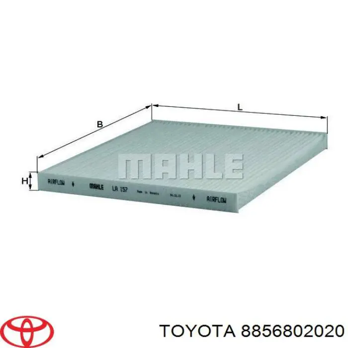 8856802020 Toyota filtro habitáculo