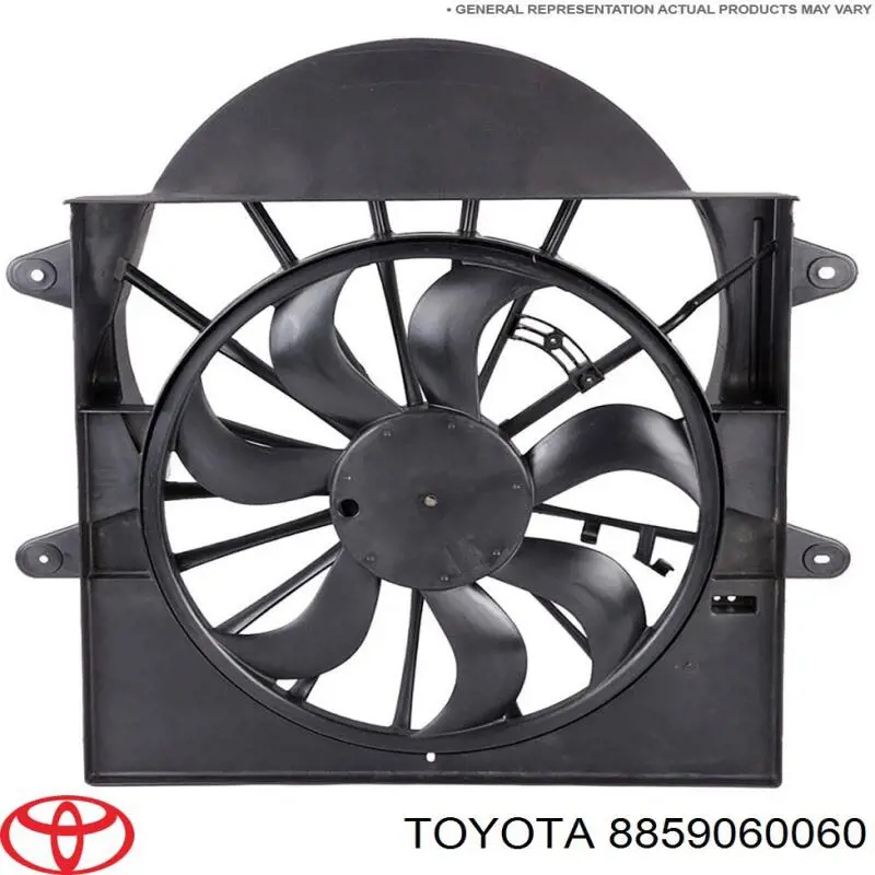 Comprar 8859060060 Toyota Ventilador eléctrico de aire acondicionado completo (motor y aspa)