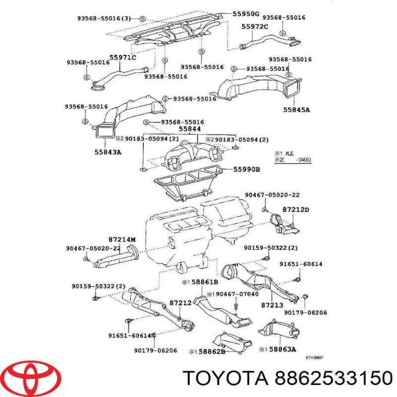 Presostato, aire acondicionado para Toyota Camry (V30)