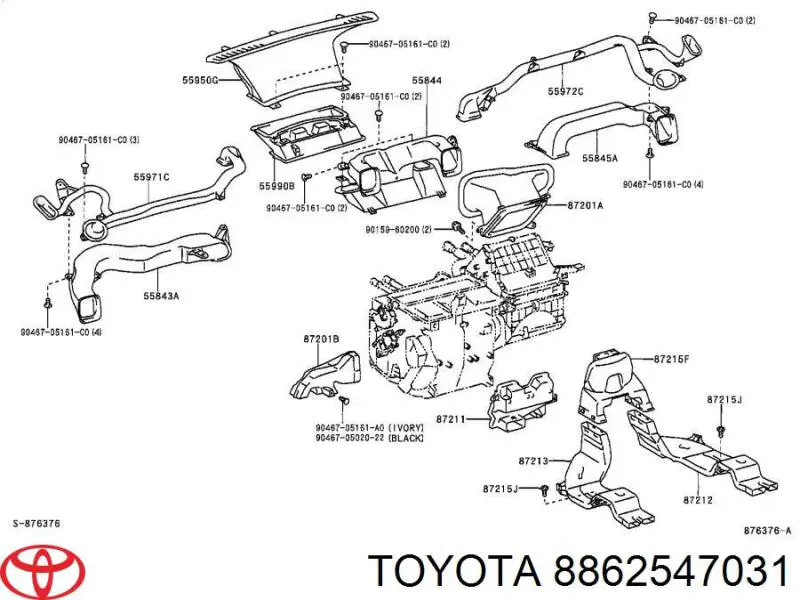 8862547031 Toyota presostato, aire acondicionado