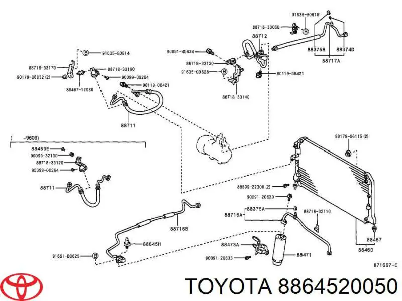 Comprar 8864506020 Toyota Sensor de presión del sistema de aire acondicionado