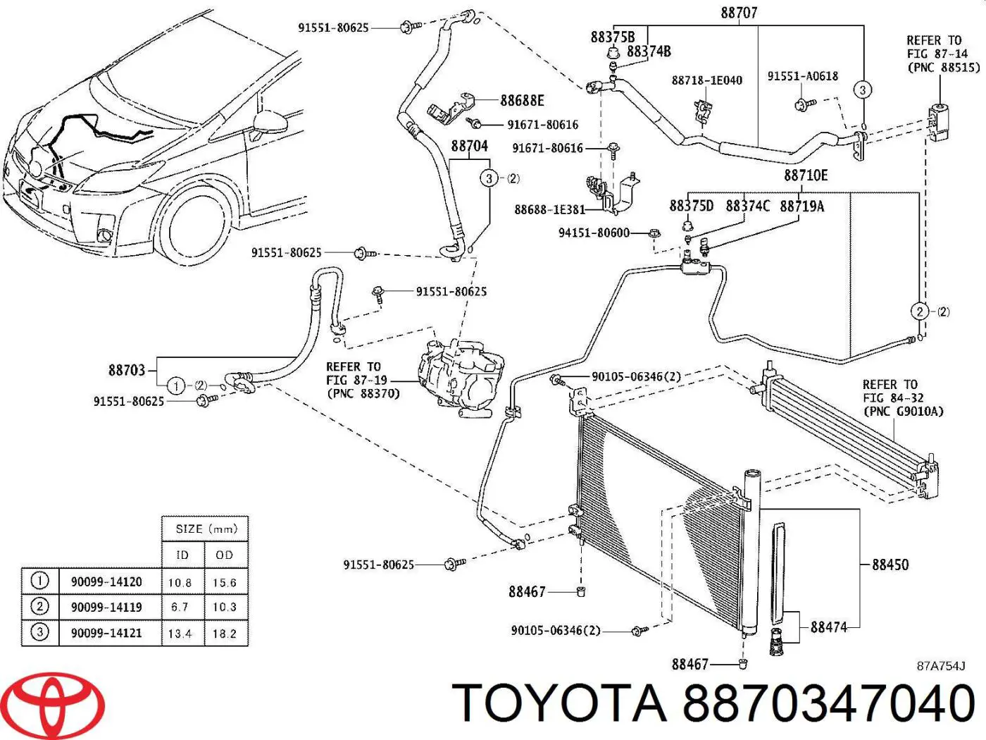  Toyota 8870347040 precio, desde 68,24 EUR