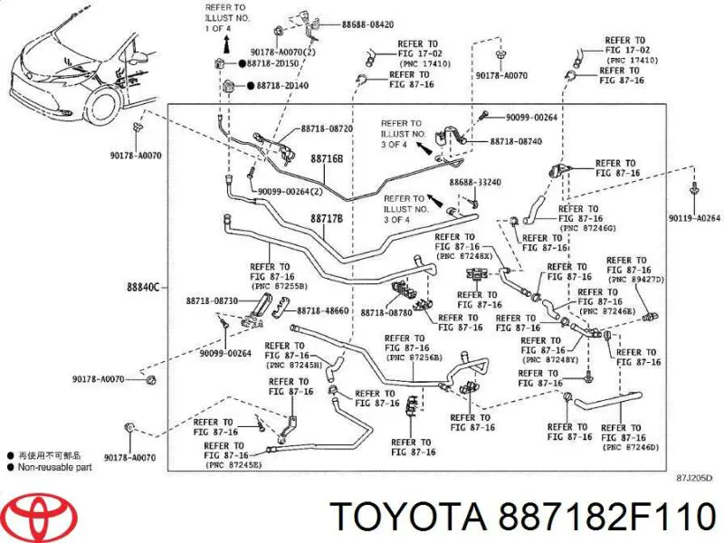 Comprar 887182F110 Toyota 