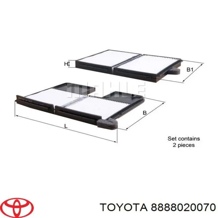 8888020070 Toyota filtro habitáculo