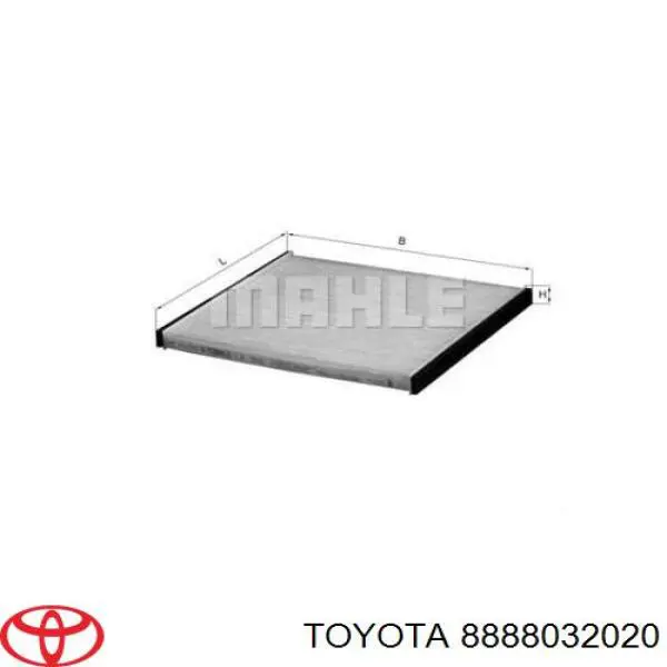 Filtro de cabina Toyota 8888032020 precio, desde 6,08 EUR