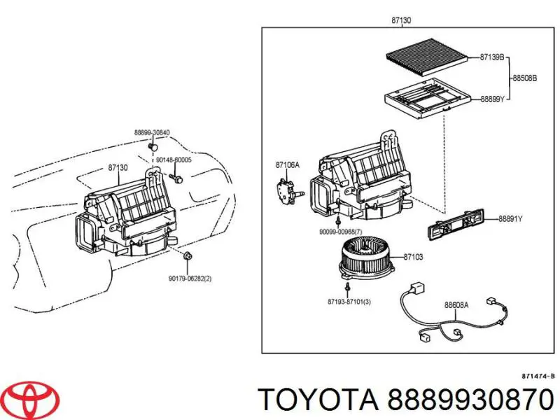  Toyota 8889930870 precio, desde 22,60 EUR