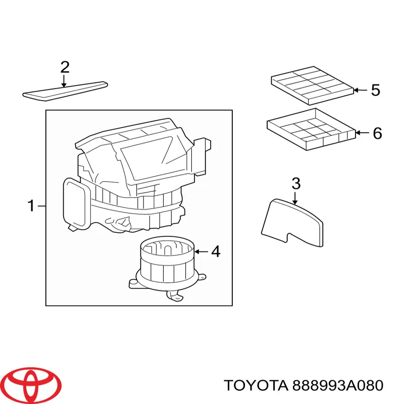 Marco del filtro de habitáculo Toyota 888993A080 precio, desde 15,38 EUR