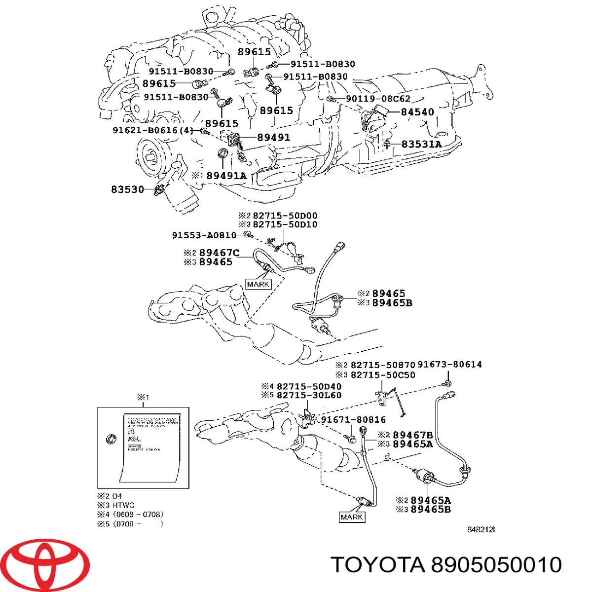8905050020 Toyota unidad de control (modulo Del Freno De Estacionamiento Electromecanico)