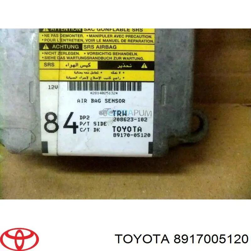 8917005120 Toyota procesador del modulo de control de airbag