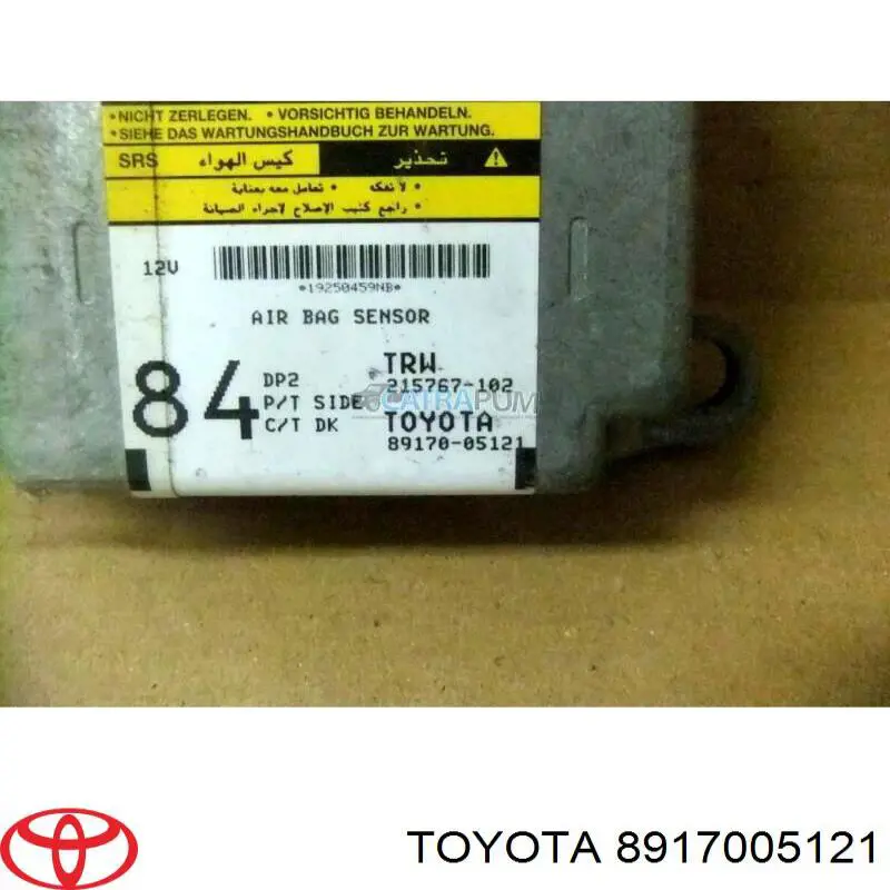 8917005121 Toyota procesador del modulo de control de airbag