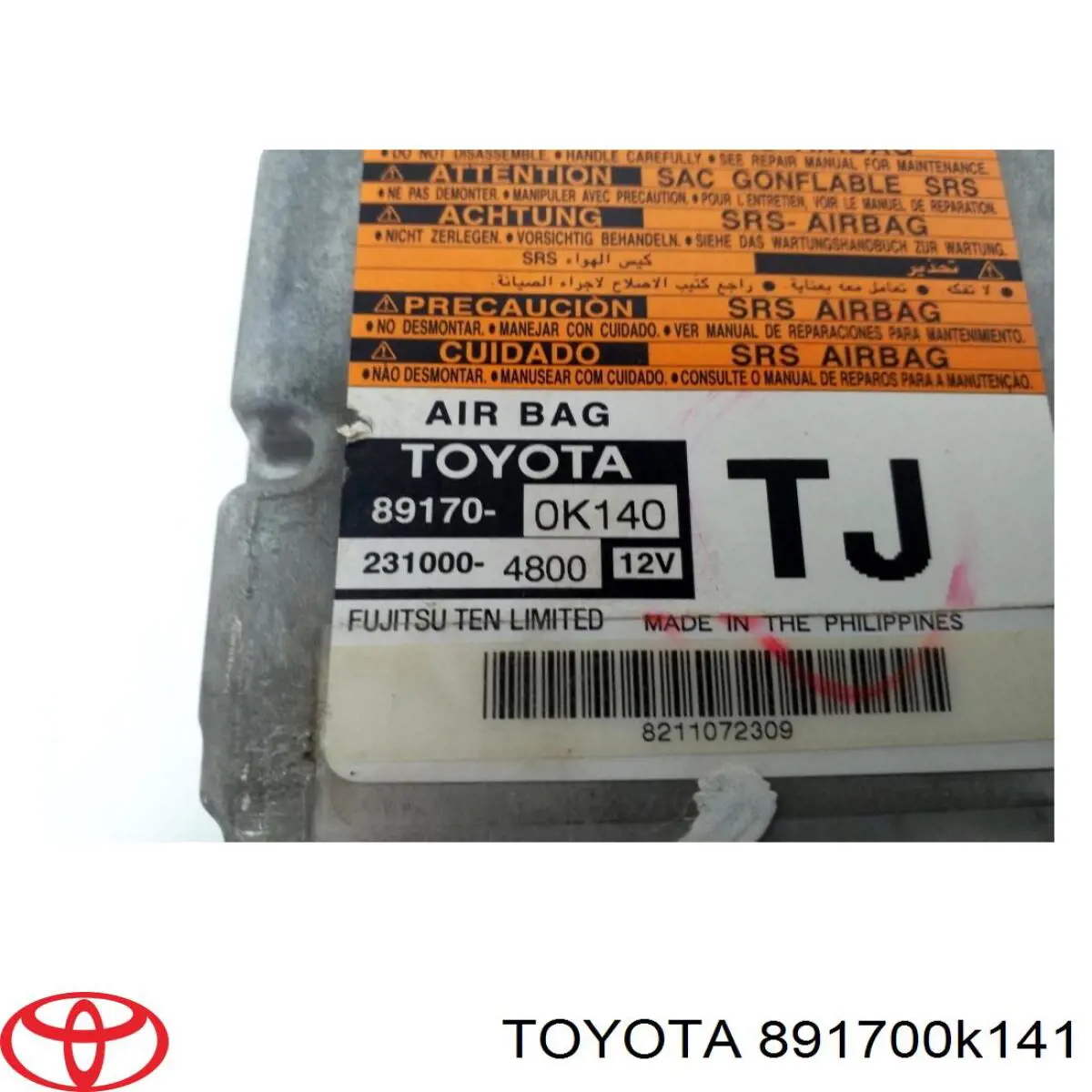 Comprar 891700K141 Toyota Módulo de control de airbag