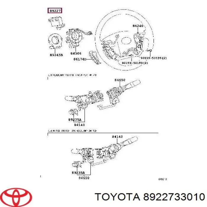 Electronica De Columna De Direccion para Toyota Land Cruiser (J200)