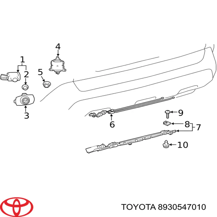 Anillo de estanqueidad Parktronic para Toyota C-HR (X10)