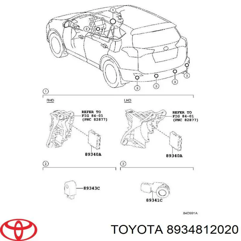 Soporte del sensor de estacionamiento delantero lateral Toyota 8934812020 precio, desde 3,78 EUR