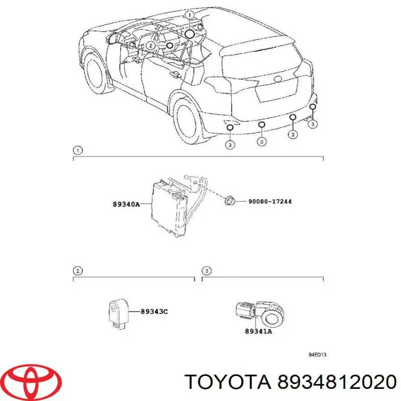 Soporte para sensor de estacionamiento delantero lateral para Toyota RAV4 (A4)
