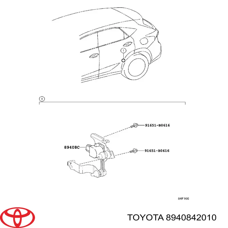 8940842010 Toyota sensor, nivel de suspensión neumática, trasero izquierdo
