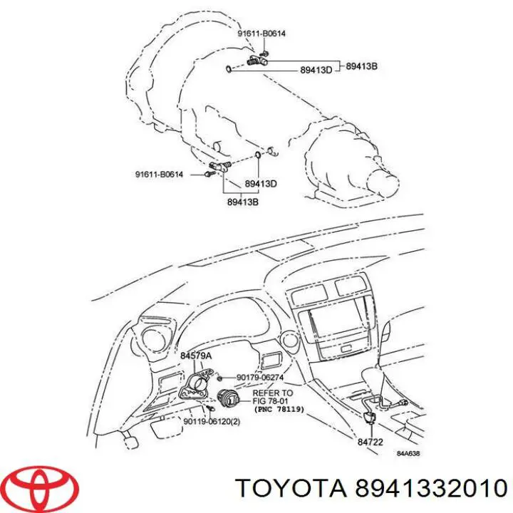 Comprar 8941332010 Toyota Sensor de velocidad de rueda