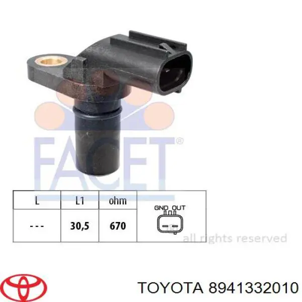 Sensor de velocidad 8941332010 Toyota