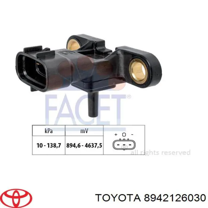 8942126030 Toyota sensor de presion del colector de admision