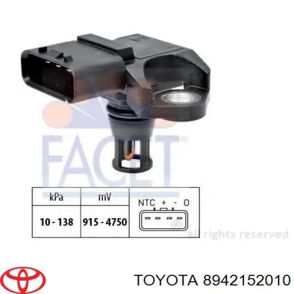 8942152010 Toyota sensor de presion del colector de admision
