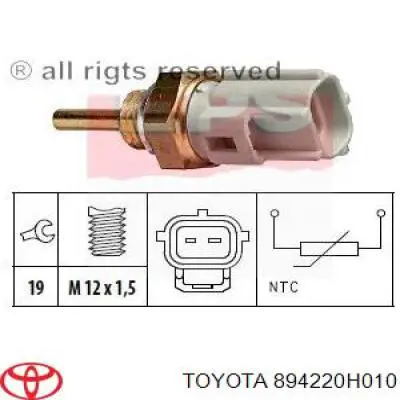 Sensor de temperatura del refrigerante del tablero Toyota 894220H010 precio, desde 9,46 EUR