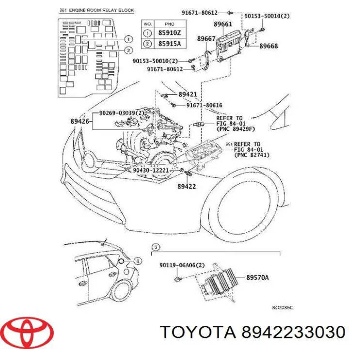 8942233030 Toyota sensor de temperatura del refrigerante, salpicadero