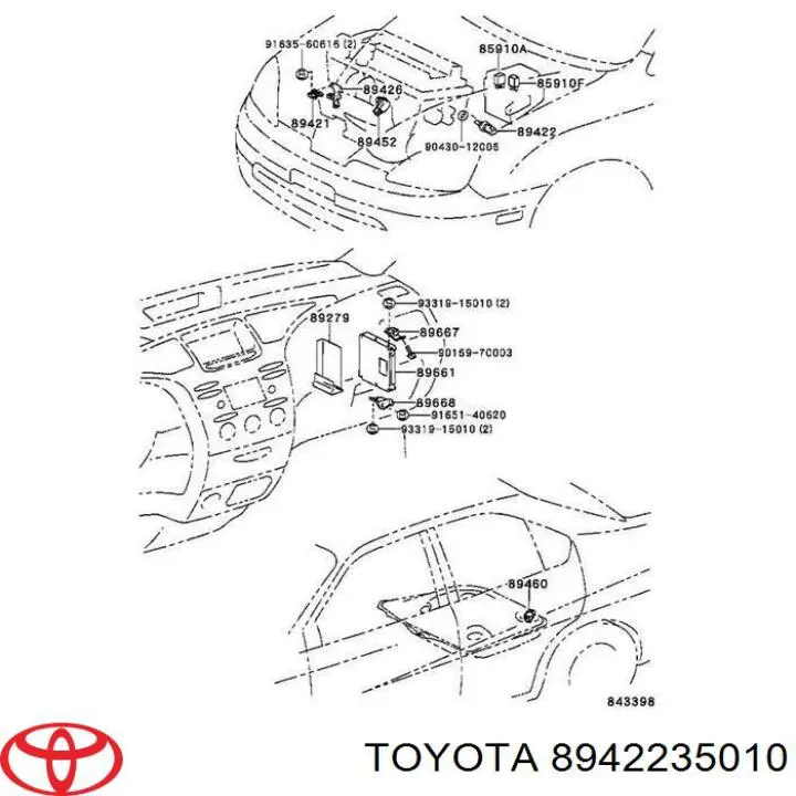 8942235010 Toyota sensor de temperatura del refrigerante