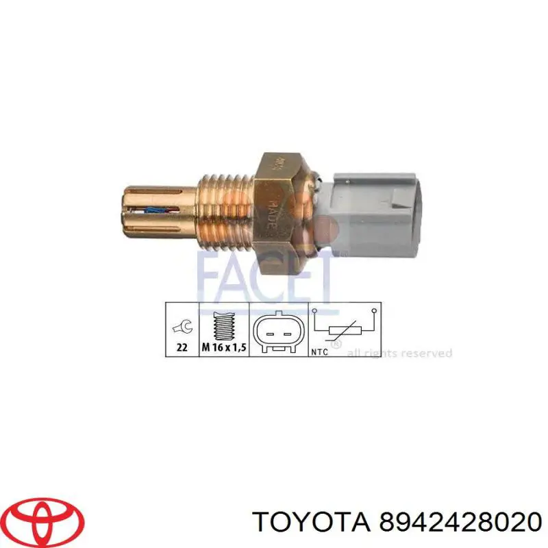 8942428020 Toyota sensor, temperatura del aire de admisión