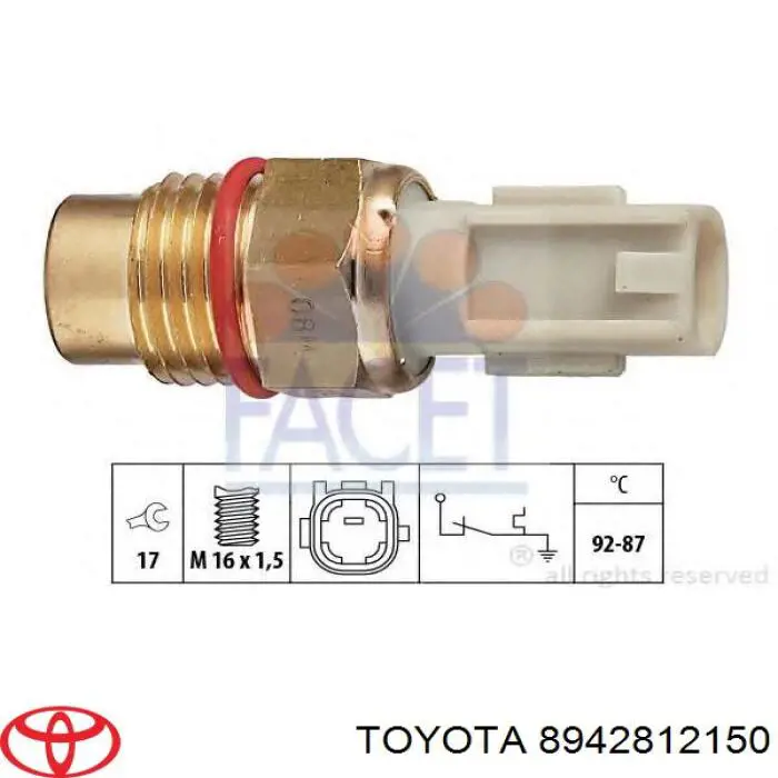 8942812150 Toyota sensor, temperatura del refrigerante (encendido el ventilador del radiador)
