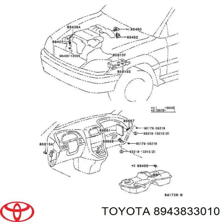 Sensor de la bomba de dirección asistida Toyota 8943833010 precio, desde 48,11 EUR