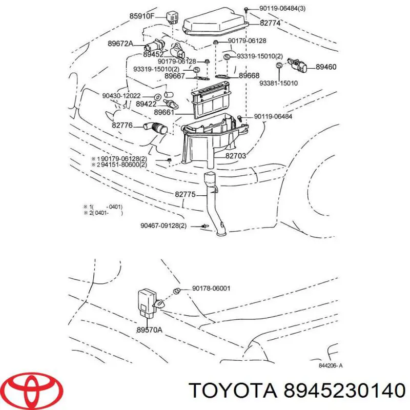 Sensor, posición mariposa para Toyota Sequoia 