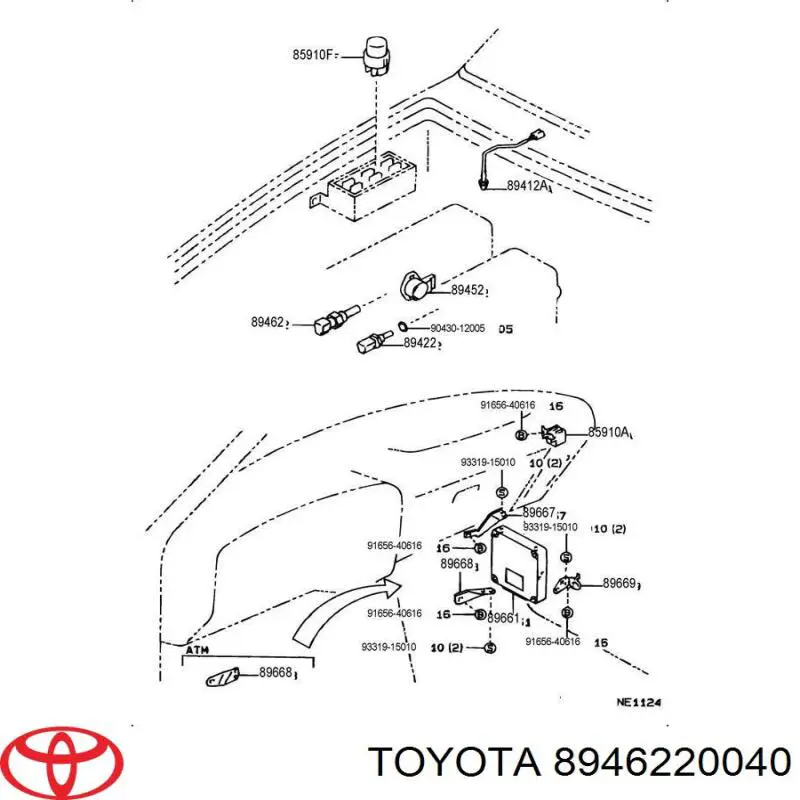 8946220040 Toyota sensor tps