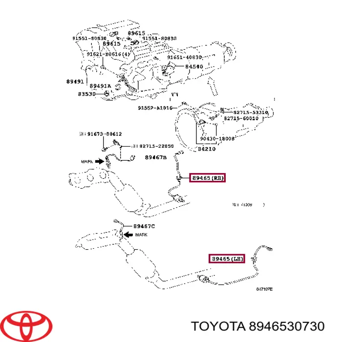 Sonda lambda, sensor de oxígeno después del catalizador izquierdo Toyota 8946530730 precio, desde 64,58 EUR