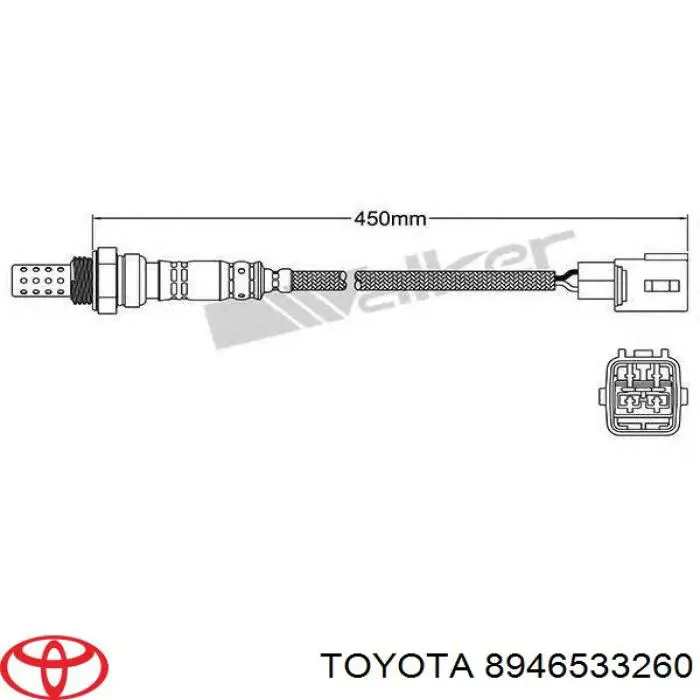 Sonda lambda post catalizador Toyota 8946533260