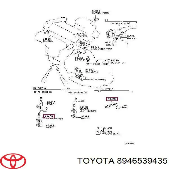 Sonda lambda 8946539435 Toyota