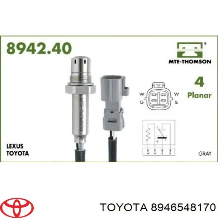Sonda lambda post catalizador Toyota 8946548170