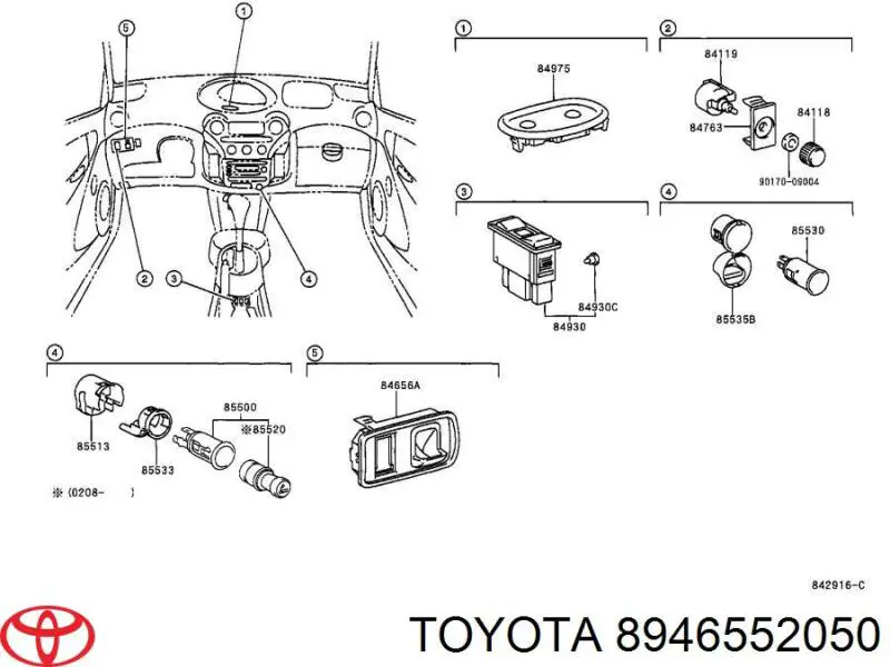 Sensor de oxígeno previo al catalizador Toyota 8946552050 precio, desde 53,72 EUR