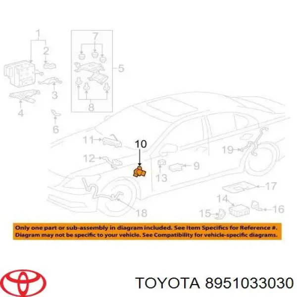 Interruptor de luz de freno Toyota 8951033030 precio, desde 50,82 EUR