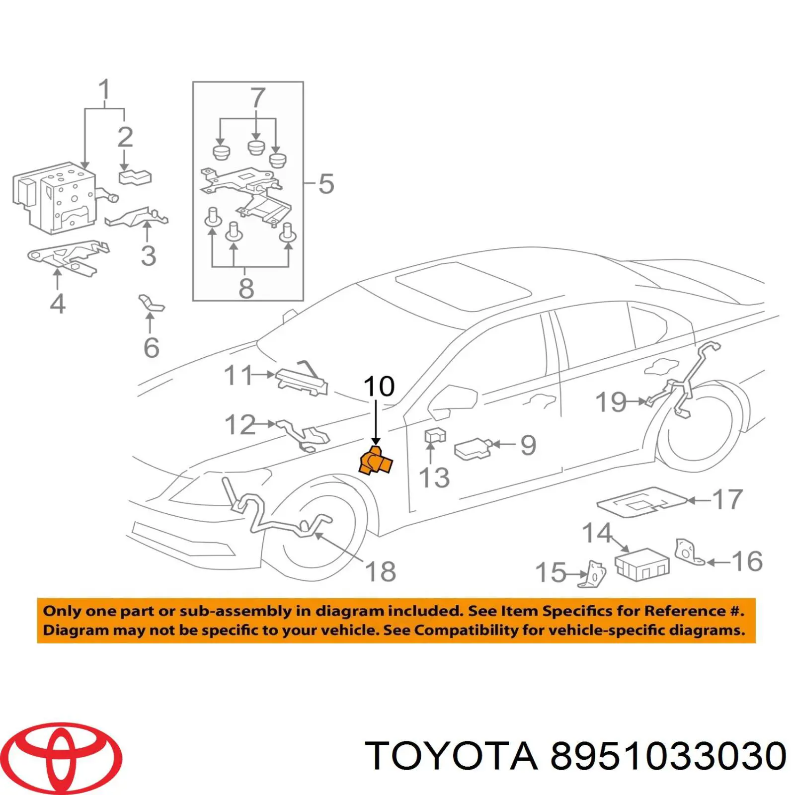 Comprar 8951033030 Toyota Interruptor de luz de freno