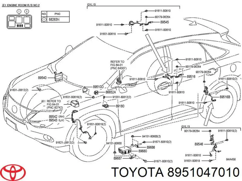 Sensor de posición del pedal de embrague 8951047010 Toyota