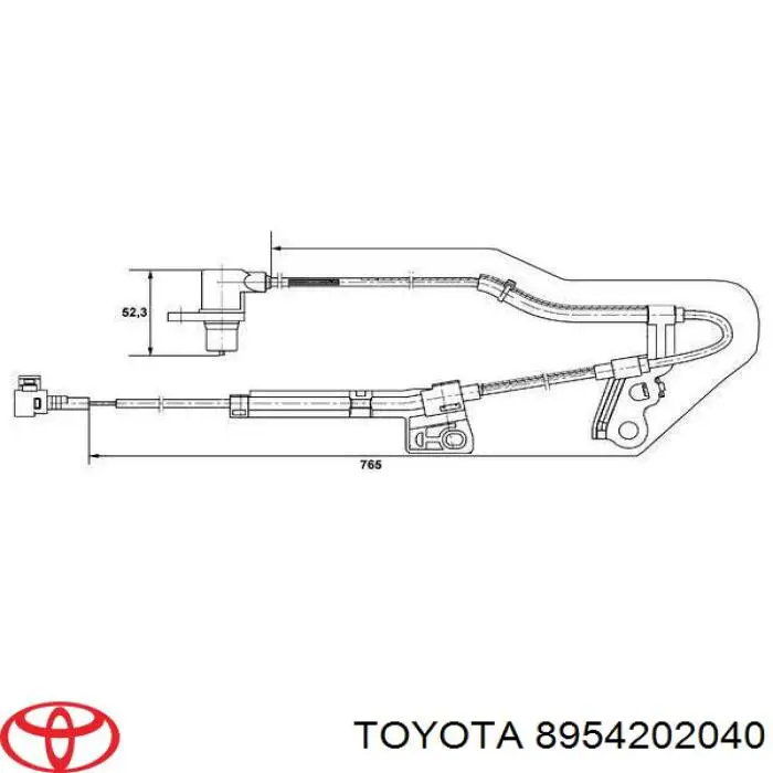 8954202040 Toyota sensor abs delantero derecho