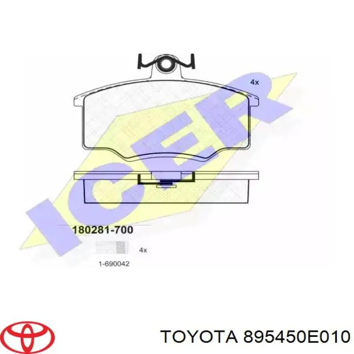 895450E010 Toyota sensor abs trasero derecho