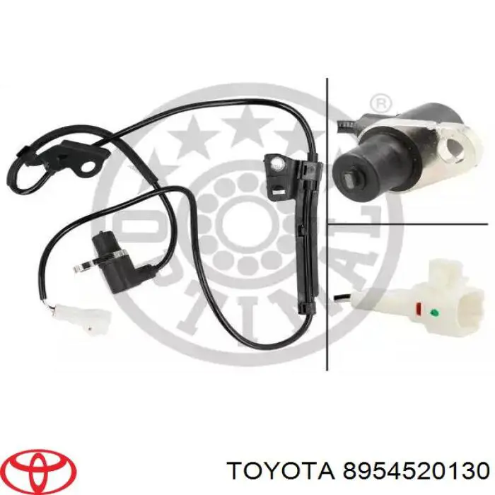 8954520130 Toyota sensor abs trasero derecho