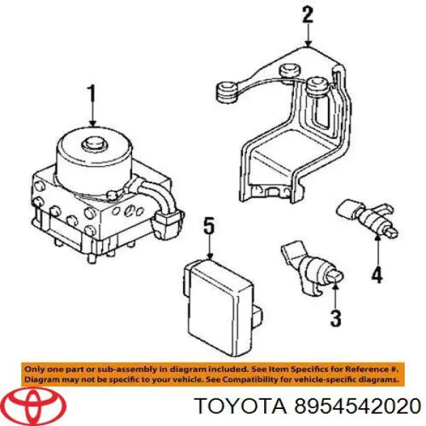 8954542020 Toyota sensor abs trasero derecho