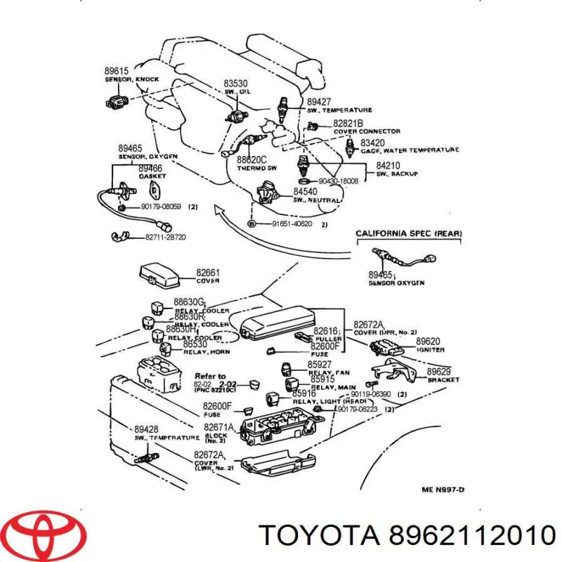 8962112010 Toyota módulo de encendido