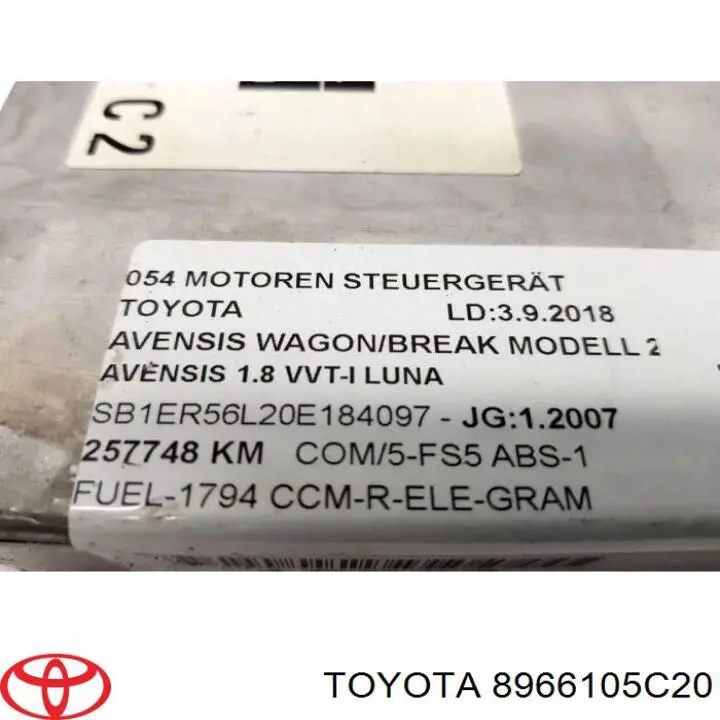 8966105C20 Toyota