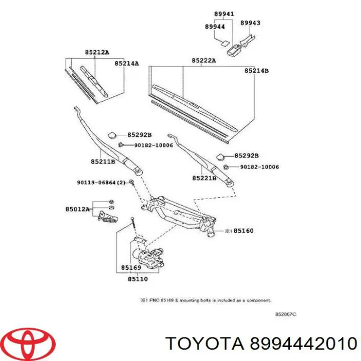 8994442010 Toyota cinta para sensor de lluvia