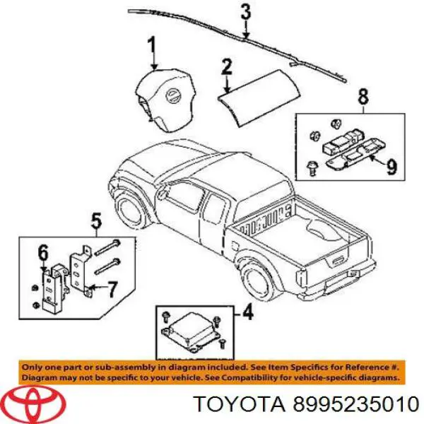 8995235010 Toyota sensor de ocupacion de asiento