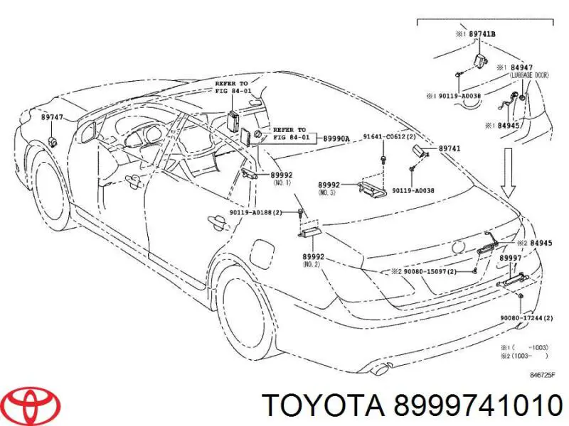 Antena de cerradura de maletero Toyota 8999741010 precio, desde 46,46 EUR
